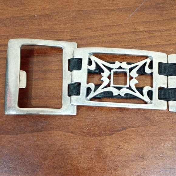 Suzi Roher 1949 Art Deco Silver Metal Stretch Elastic Statement Belt main image 11